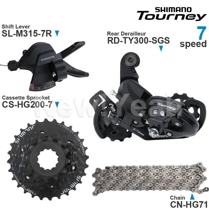 Groupe de transmission SHIMANO Tourney 7 vitesses comprenant SL-M315