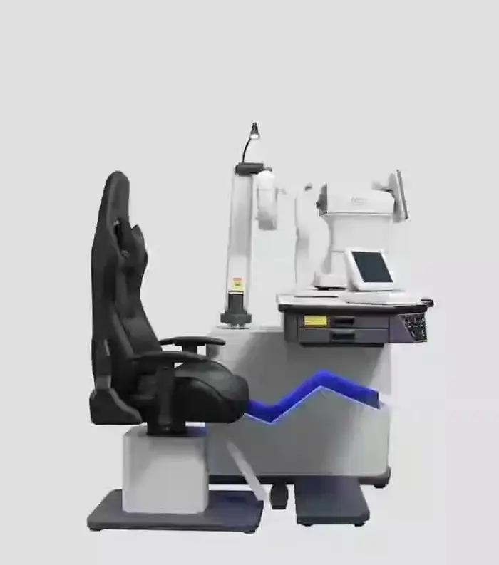 Équipement optique professionnel, instruments ophtalmiques d'optométrie, Table et chaise combinées pour magasin d'optique