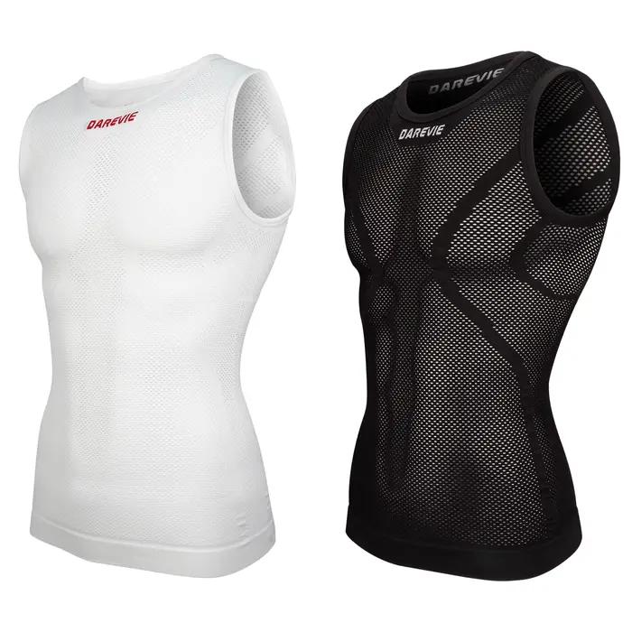DAREVIE Chemise en résille sans couture pour hommes et femmes, couche de base de cyclisme, absorbant