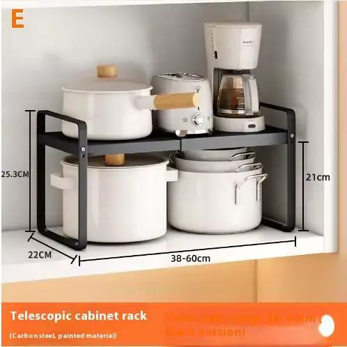 Étagère de rangement de cuisine, support à micro-ondes sur pied, comptoir rétractable, organisateur