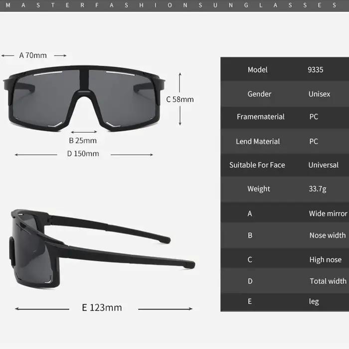 Lunettes de soleil de cyclisme polarisées pour hommes et femmes, lunettes coupe-vent, verres polaris