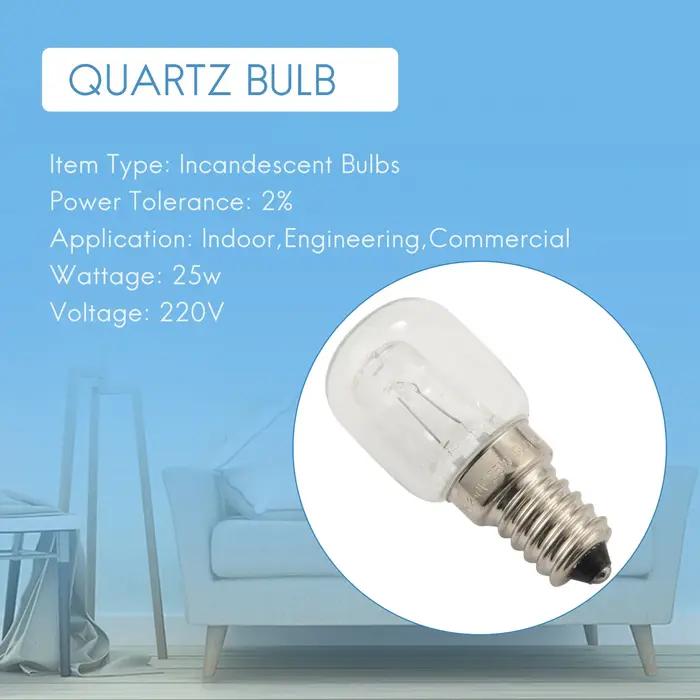 Ampoule à haute température E14 500 degrés 25W, four à bulles halogène E14 250V 25W, ampoule à Quart