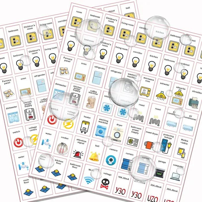 Étiquettes autocollantes pour panneaux de compteur électrique