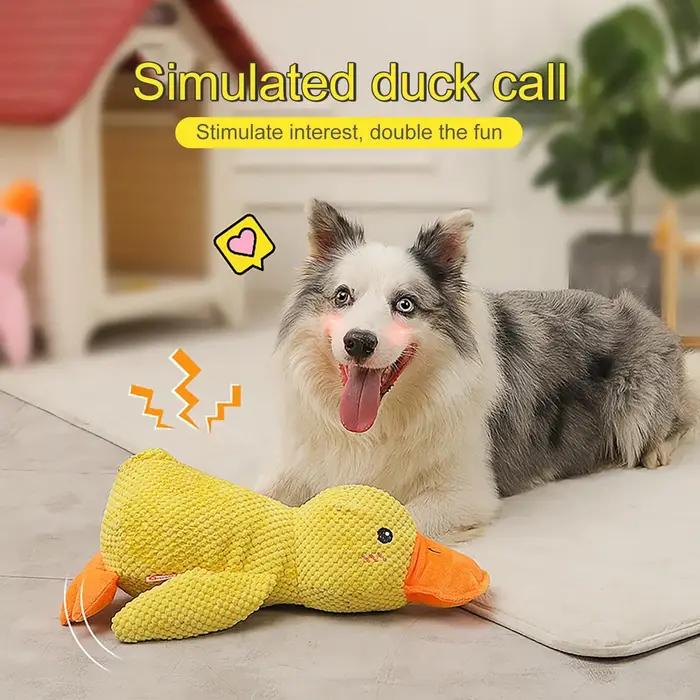 Jouet en peluche de canard pour chiens divertissant et nettoyant les dents pour chiots et grands chiens occasions spéciales