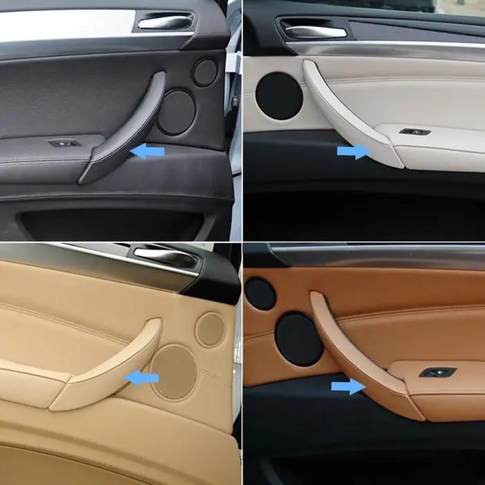 Poignée de traction intérieure gauche droite pour porte de passager, couverture extérieure en cuir d