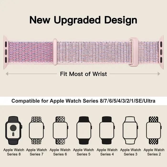 Bracelet nylon boucle pour Apple Watch 46mm 40mm 44mm 45mm 42mm 41mm 38mm iWatch Ultra 49mm séries 8/7/6/SE