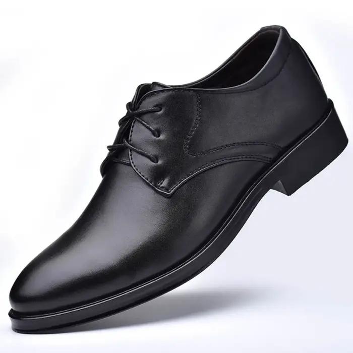 Chaussures Oxford classiques pour hommes bout rond décontractées habillées formelles résistantes à l'eau pour affaires et événements formels