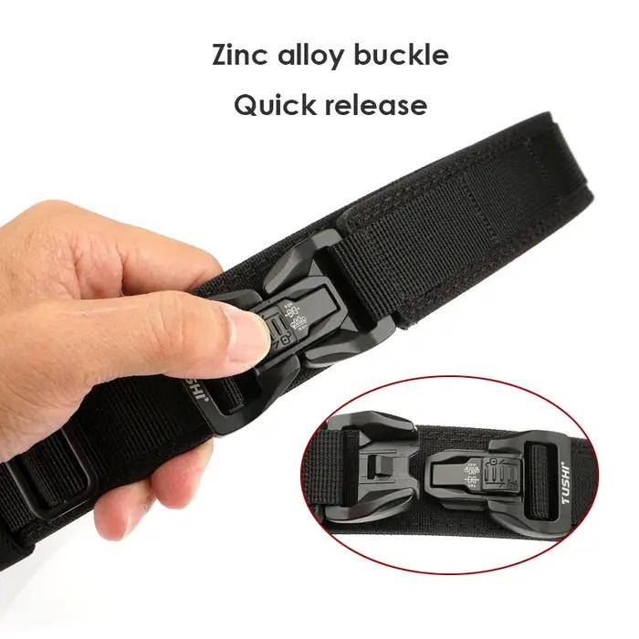 VATLTY Nouveau Ceinture de pantalon rigide pour hommes Boucle en métal Ceinture tactique militaire à