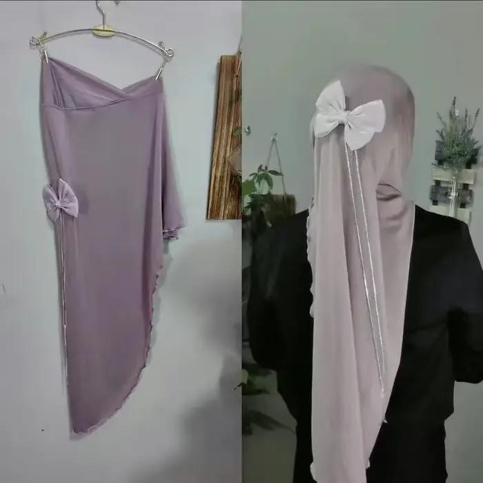 2025 foulards à nœud instantané pour filles, mignons et musulmans, Hijab confortable