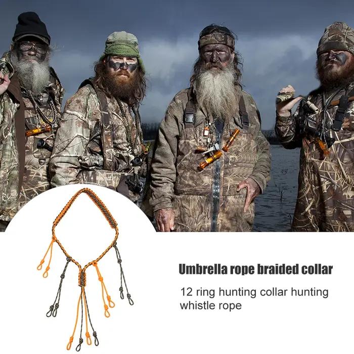 Lanyard pour appeaux de canard chasse - Cordon résistant pour sifflets et leurres de chasse au gibier d'eau