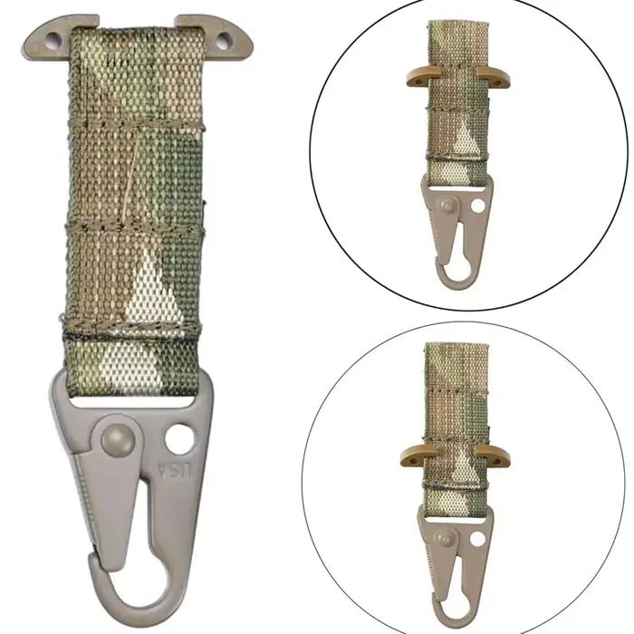 Crochet tactique MOLLE avec clip ceinture et montage en T, accessoire pour gants, clés, gilet chasse