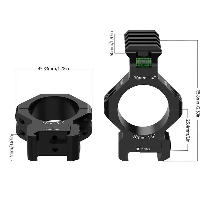 Supports de montage Picatinny WestHunter pour lunette de visée – Profil bas, moyen, haut – Anneaux d