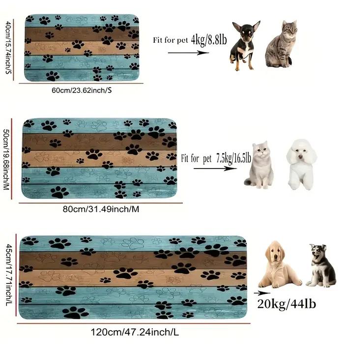 Paillasson imprimé patte de chien, tapis de porte antidérapant pour pattes boueuses, porte d'entrée,