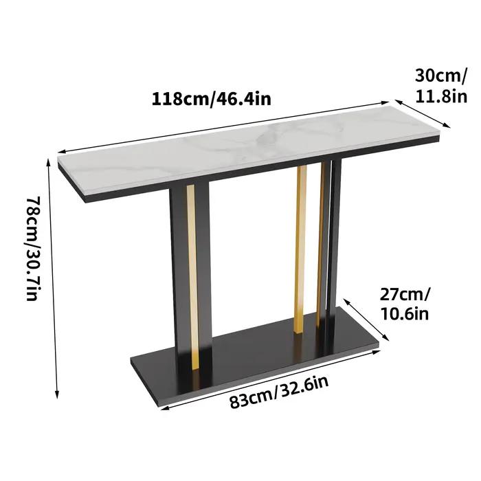 Table console en marbre Bergame délicate