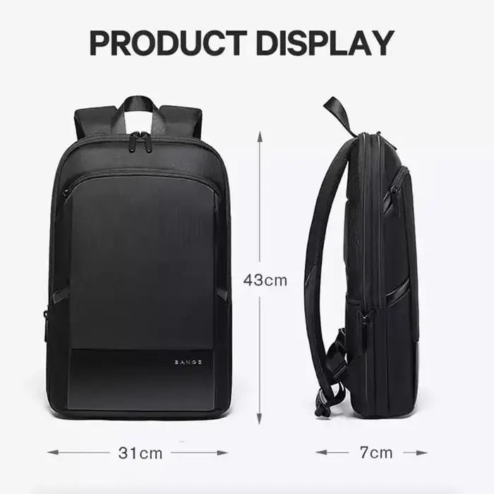 BANGE mince hommes d'affaires extensible étanche 15.6 "sac à dos pour ordinateur portable mode mâle