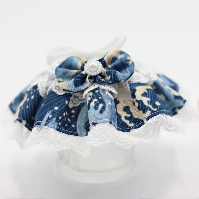 Bandana réglable en coton de Style japonais pour chien