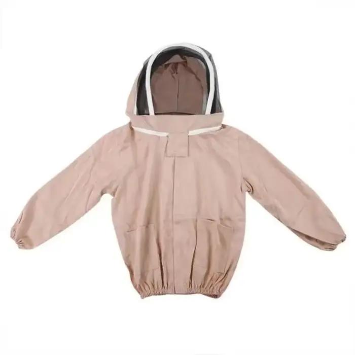Chapeau respirant en maille avec fermeture éclair, vêtements anti-équation, poignets élastiques demi-corps, vêtements de protection contre les abeilles, matériau anti-déchirure, anti-piqûre