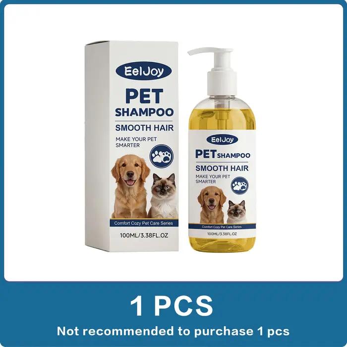 Shampoo pour animaux de compagnie à l'huile de noix de coco naturelle, lavage doux pour nettoyer le