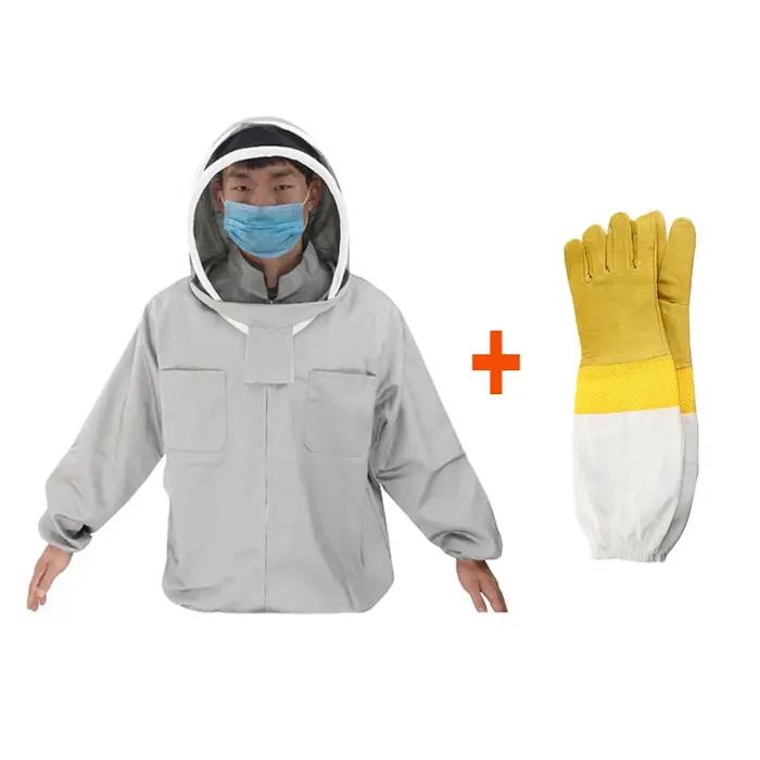 Costume pour apiculture, ensemble veste et voile, vêtements anti-abeilles, nouveau tissu, vêtements pour apiculteur, gants de protection pour abeilles, livraison gratuite