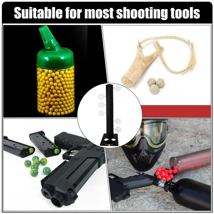 Cible de tir sur support, cibles de tir en métal robuste, balançoire rotative, réinitialisation automatique, cibles d'entraînement pour pistolet Airsoft BB Paintball