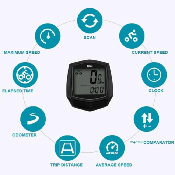 Compteur de vitesse numérique filaire étanche pour vélo, 1 pièce, odomètre, compteur de vitesse de c