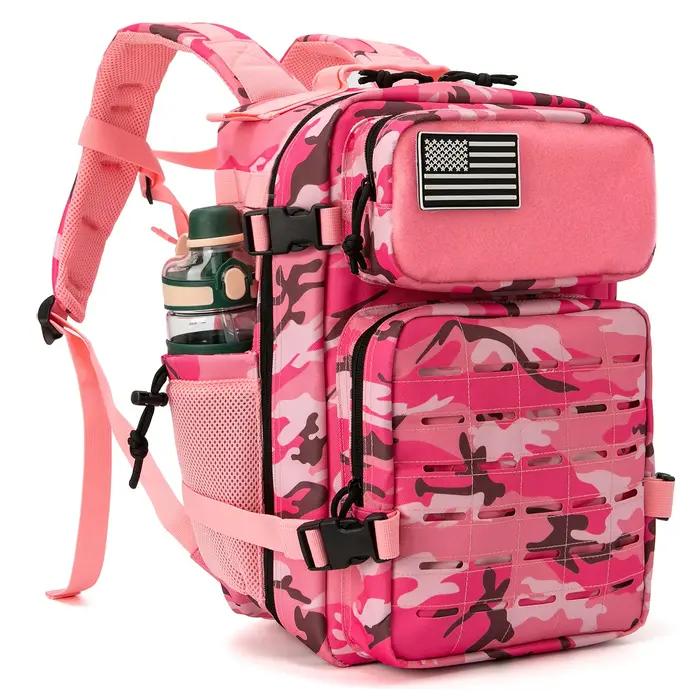 Sac à Dos Tactique 25L/45L Randonnée Plein Air Homme Femme, Découpe Laser Molle Porte-Gobelet