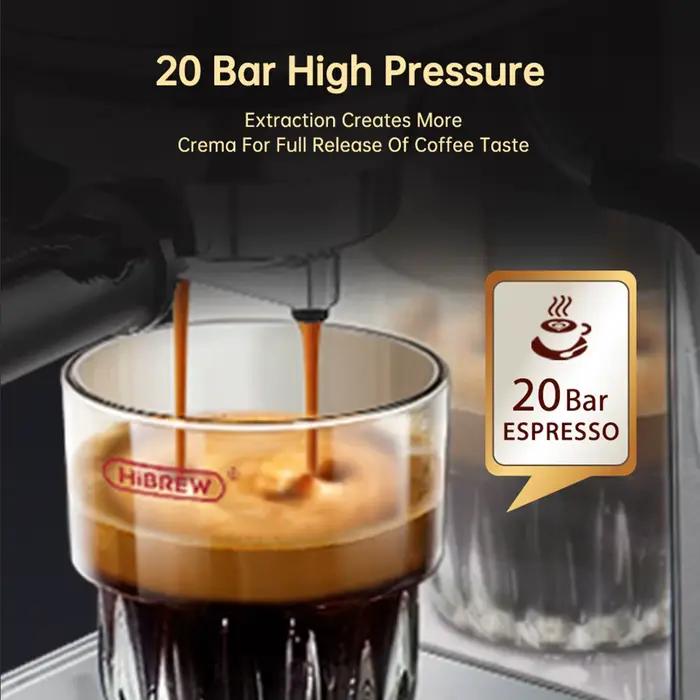 Hiinvasif W Cafetière, Inox Semi-existent, Dosette ESE Super Mince, Expresso en Poudre, Machine à Ca
