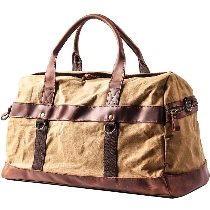 Sac de voyage en toile cirée imperméable pour hommes