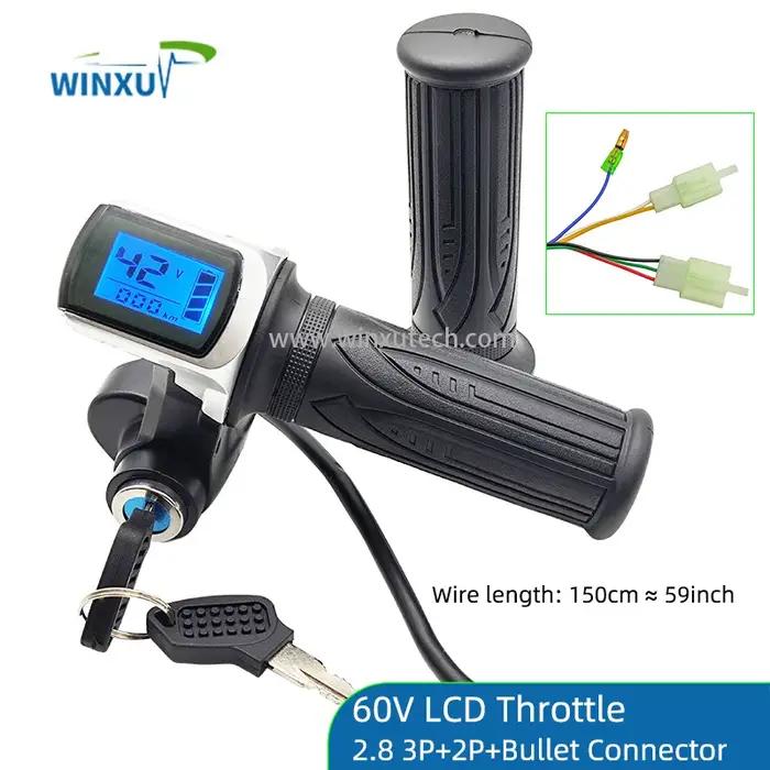 Accélérateur LCD pour vélo électrique, affichage de la vitesse, 24V 36V 48V