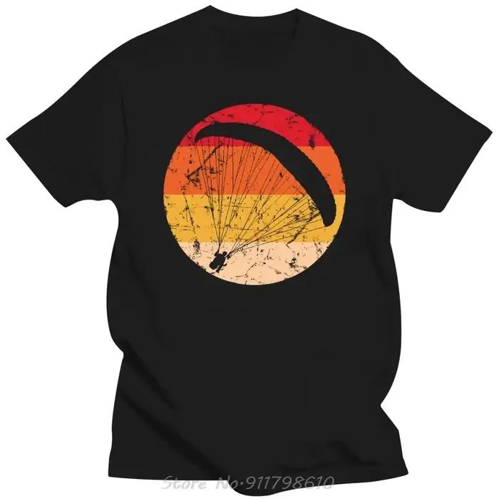 Mode rétro parapente T-shirt pour hommes loisirs