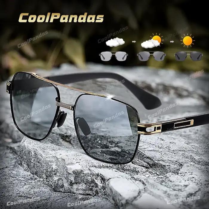 CoolPandas haute qualité lunettes de soleil polarisées hommes femmes photochromique UV400 Protection