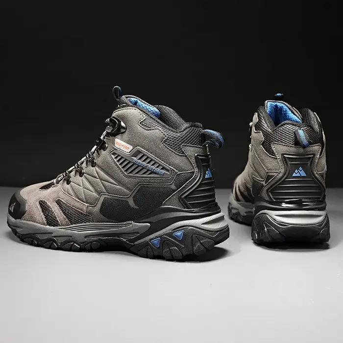HIKEUP-Bottes de randonnée en daim pour hommes, baskets de trekking en plein air, chaussures de mont