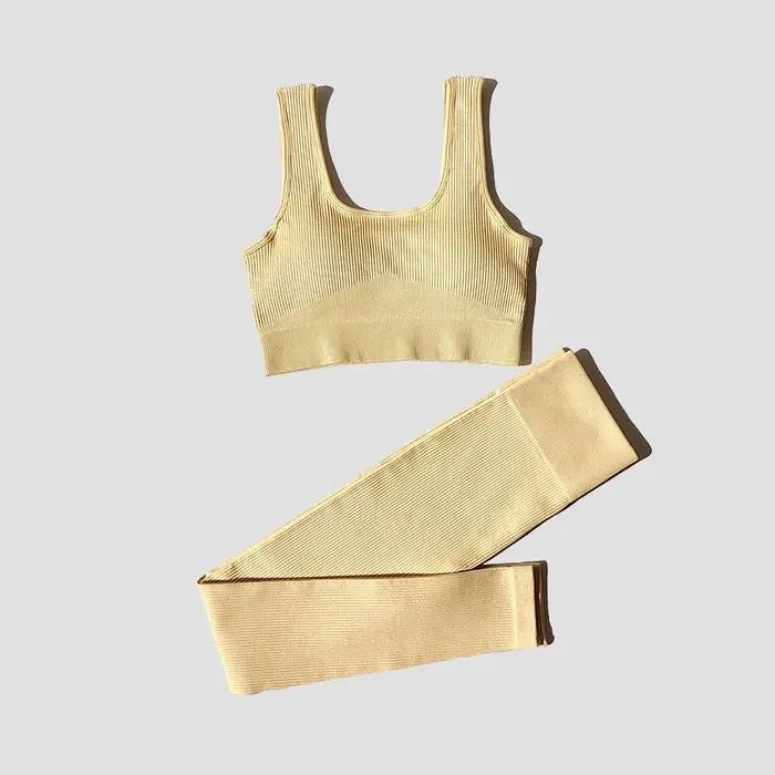 WAREBALL 2 pièces femmes ensemble de sport ensemble de Yoga sans couture costume de Fitness Leggings