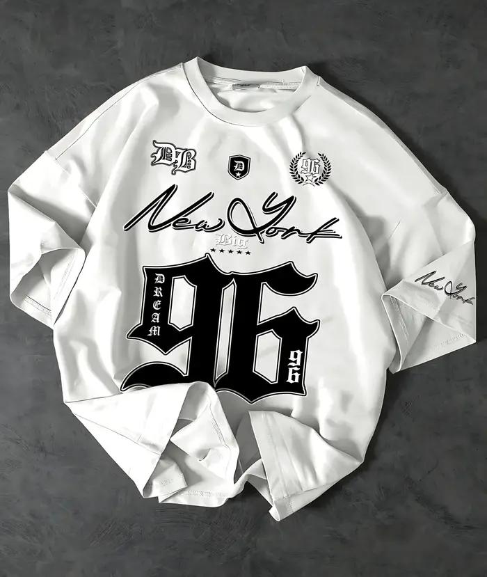 2025 nouveau à la mode 96 maillot imprimé numérique respirant col rond T-shirt en plein air séchage