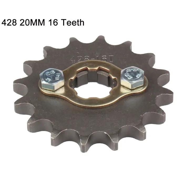 428 chaîne 20mm 10 11 12 13 14 15 16 17 18 19 dents pignons de moteur avant pour 50 110 125 160cc Dirt Pit Bike ATV Quad