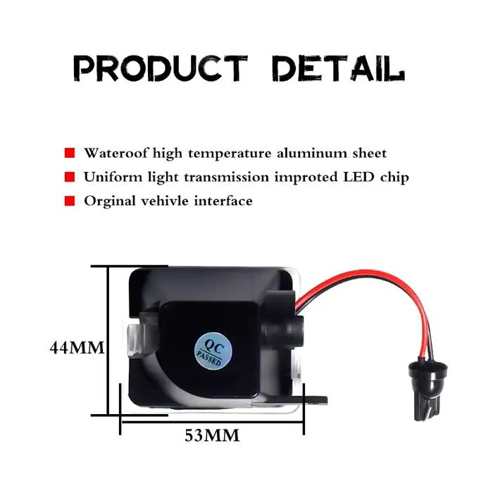 Lampes LED blanches sans erreur sous les rétroviseurs latéraux pour Ford C-Max, Focus, Kuga, Escape,