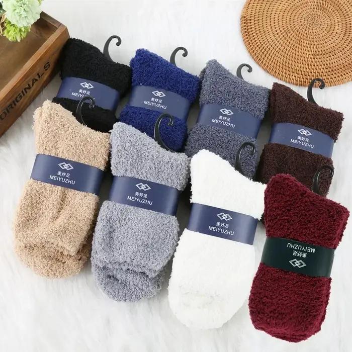 Chaussettes chaudes hiver 3 paires homme femme polaire douce respirante pour chasse et intérieur