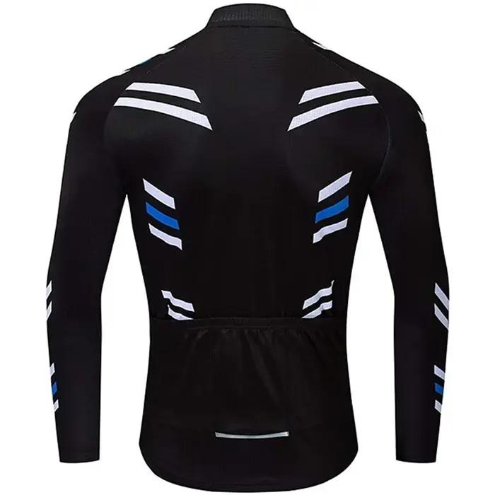 Maillot de cyclisme en polyester à séchage rapide pour homme, haut à manches longues, sublimation pe