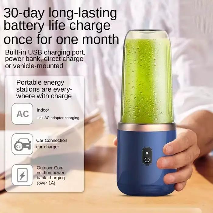 Mélangeurs de jus de fruits portables, Mini bouteille électrique personnelle d'été, USB, 6 lames, pr