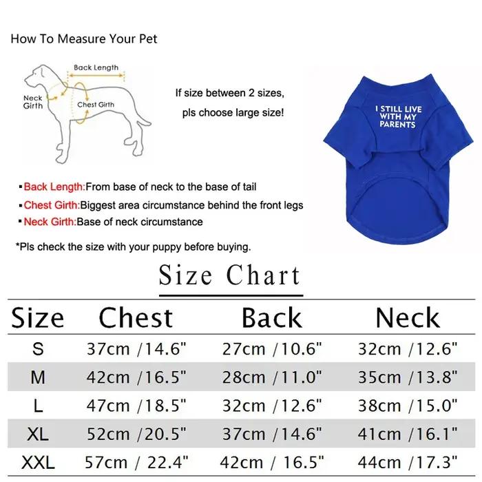 T-shirt en Coton Respirant avec Lettres Imprimées pour Petit et Moyen Chien