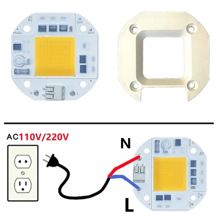 AC 110V 220V haute puissance 50W 70W 100W puce LED COB pour projecteur pas besoin de pilote lampe à
