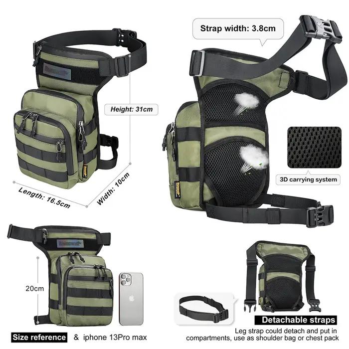 Rhinowalk – sac de jambe pour téléphone portable/portable, sac de voyage, grande taille 3l