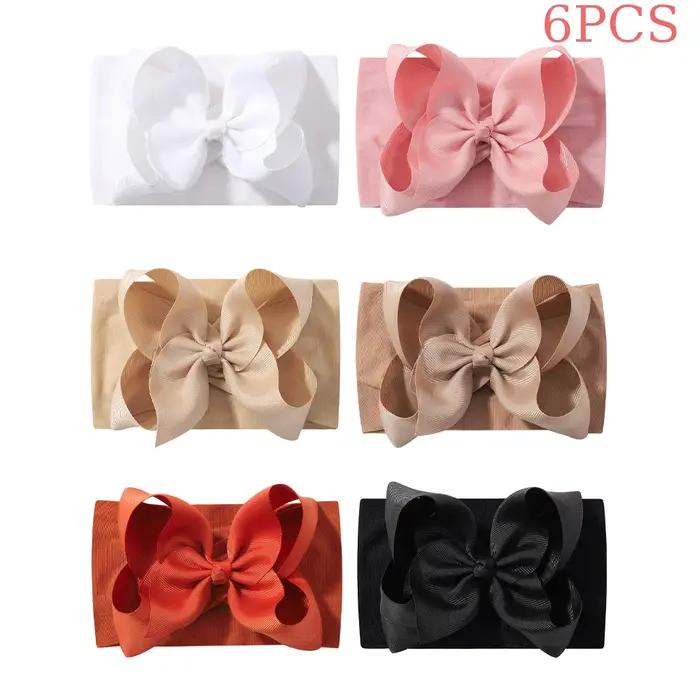 6/20 pièces bandeaux de bébé doux avec 4.5 pouces arcs de cheveux