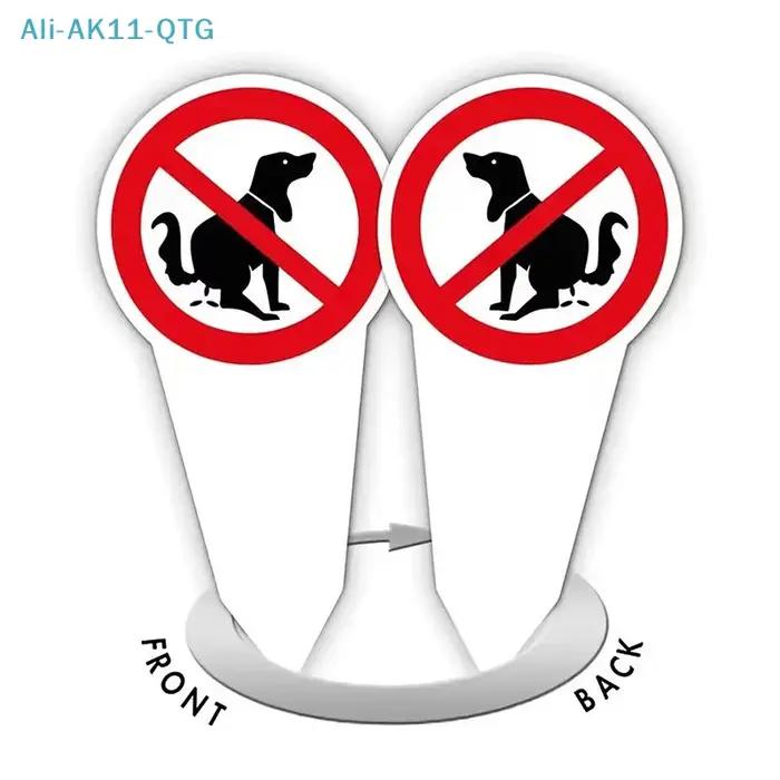 Panneau en plastique « Pas de crottes de chien » – Avertissement de proscution des excréments