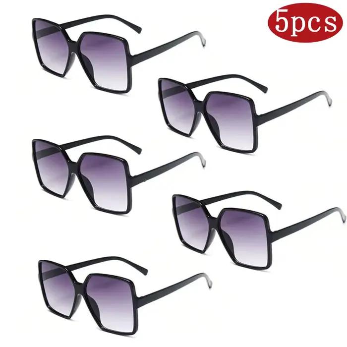Lunettes de soleil carrées oversize femme - Monture fashion gradient luxe personnalité marque designer
