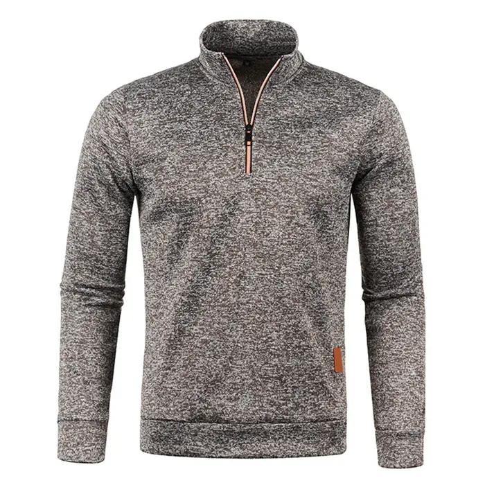 Hommes pull hommes plus épais sweats demi pull à fermeture éclair pour homme à capuche homme sweat a