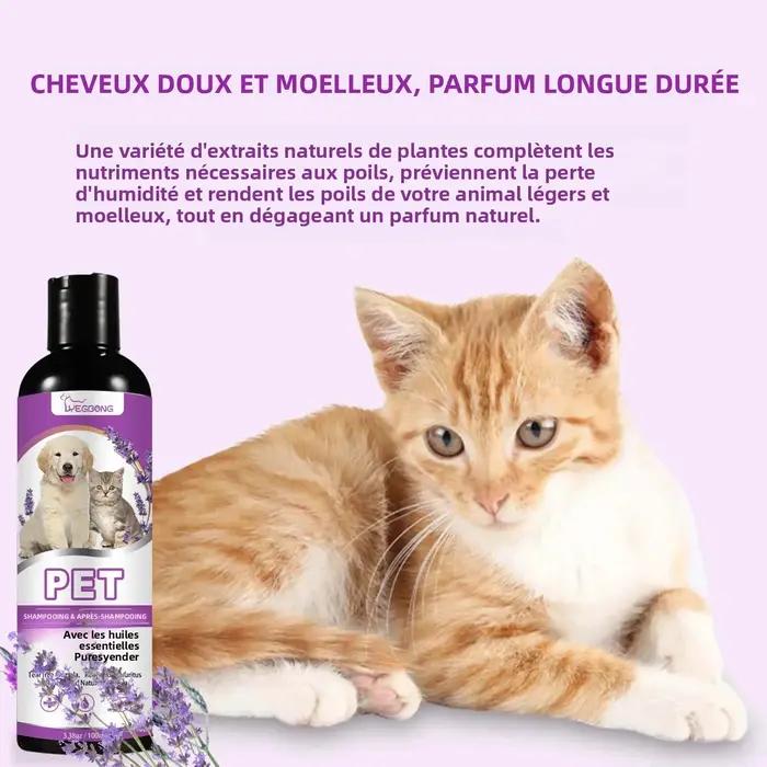 Shampoing Quotidien Apaisant pour Animaux de Compagnie – Soin Doux Anti-Nœuds pour Peau et Pelage – Nourrissant