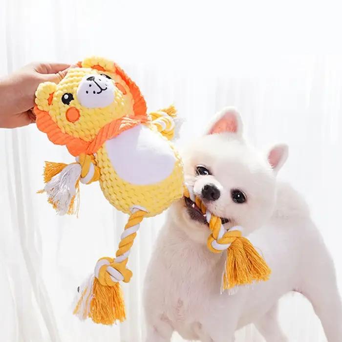 Jouets pour animaux de compagnie hippopotame couinants pour chiens moyens