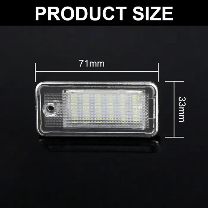 Ampoule de plaque d'immatriculation Led Canbus blanche, 2 pièces, pour Audi A4/S4 (B6 & B7) 2001-200