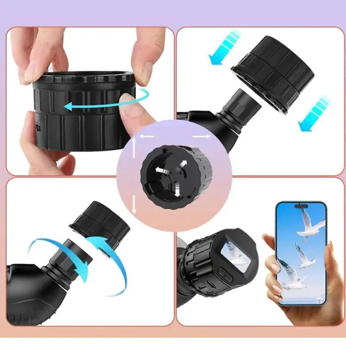 Microscope électronique WiFi HD écran 1.5 pouces enregistrement intégré astrophotographie planétaire oiseaux